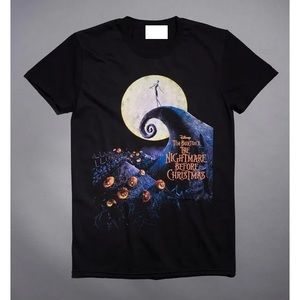 Dsney The Nightmare Before Movie Poster Black T-Shirt
